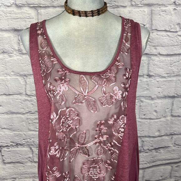 Pretty Angel Patchwork Astmmetrical Hem Top - Picture 2 of 6